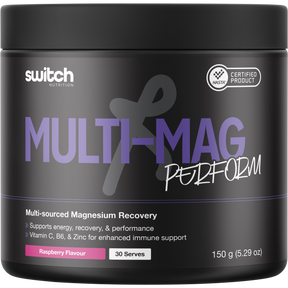 Switch Nutrition Perform Hasta Multi-Mag Raspberry 150g – front packaging