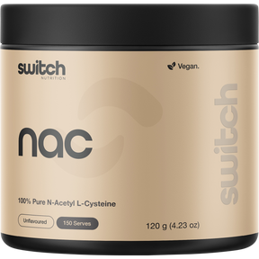 Switch Nutrition NAC 100% N-Acetyl L-Cystine Unflavoured 120g – front packaging