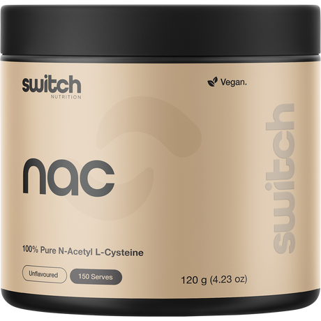 Switch Nutrition NAC 100% N-Acetyl L-Cystine Unflavoured 120g – front packaging