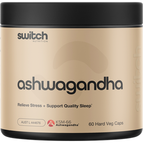 Switch Nutrition Ashwagandha 60 Caps – front packaging