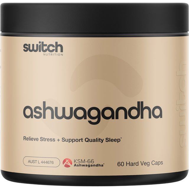 Switch Nutrition Ashwagandha 60 Caps – front packaging