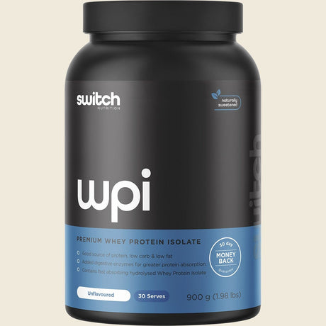 Switch Nutrition WPI PROTEIN Premium Whey Protein Isolate Unflavoured – front