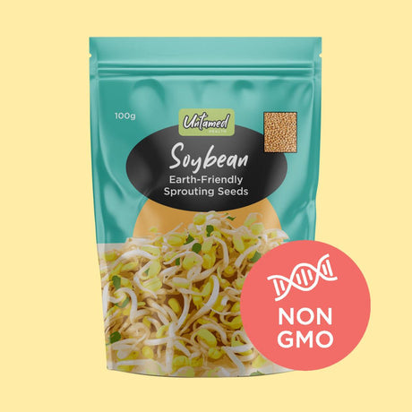 Untamed Health Earth-Friendly Sprouting Seeds Soybean 100g Front
