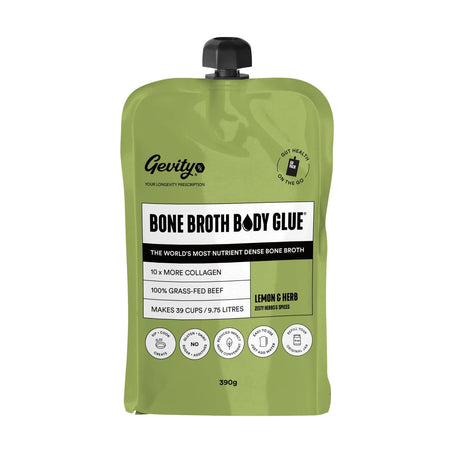 Gevity Rx Lemon & Herb Bone Broth Body Glue Go Pack 390g product image