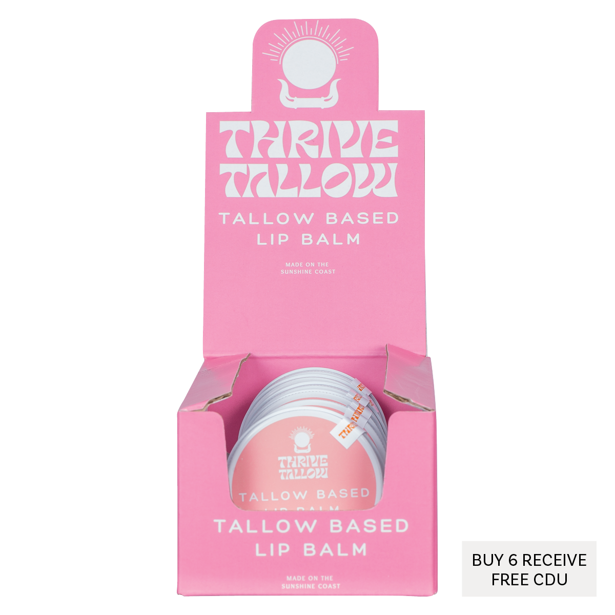 Thrive Tallow Tallow Based Lip Balm 35ml - display packaging
