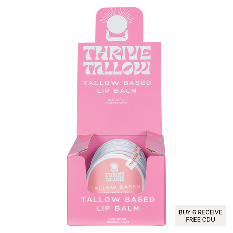 Thrive Tallow Tallow Based Lip Balm 35ml - display packaging