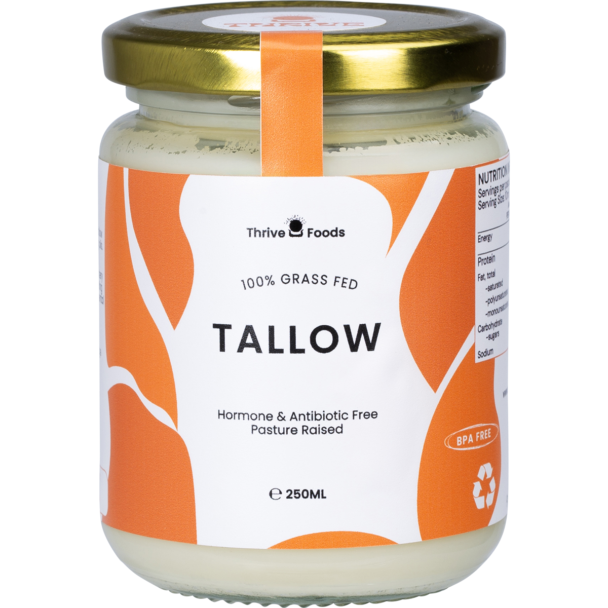 Thrive Tallow 100% Grass Fed Tallow 250ml