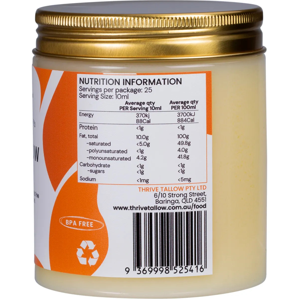 Thrive Tallow 100% Grass Fed Tallow