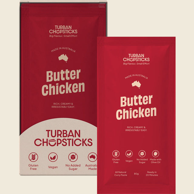 Turban Chopsticks Butter Chicken curry paste 80g product image with packaging