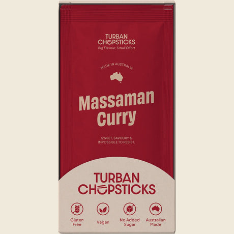 Turban Chopsticks Massaman Curry paste 80g retail display packaging
