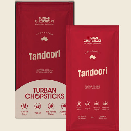 Turban Chopsticks Tandoori curry paste 80g product image with packaging