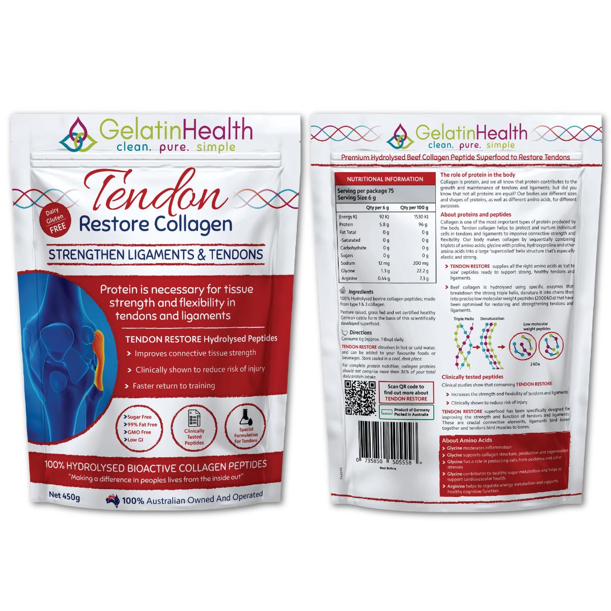 Gelatin Health Tendon Restore Collagen 450g
