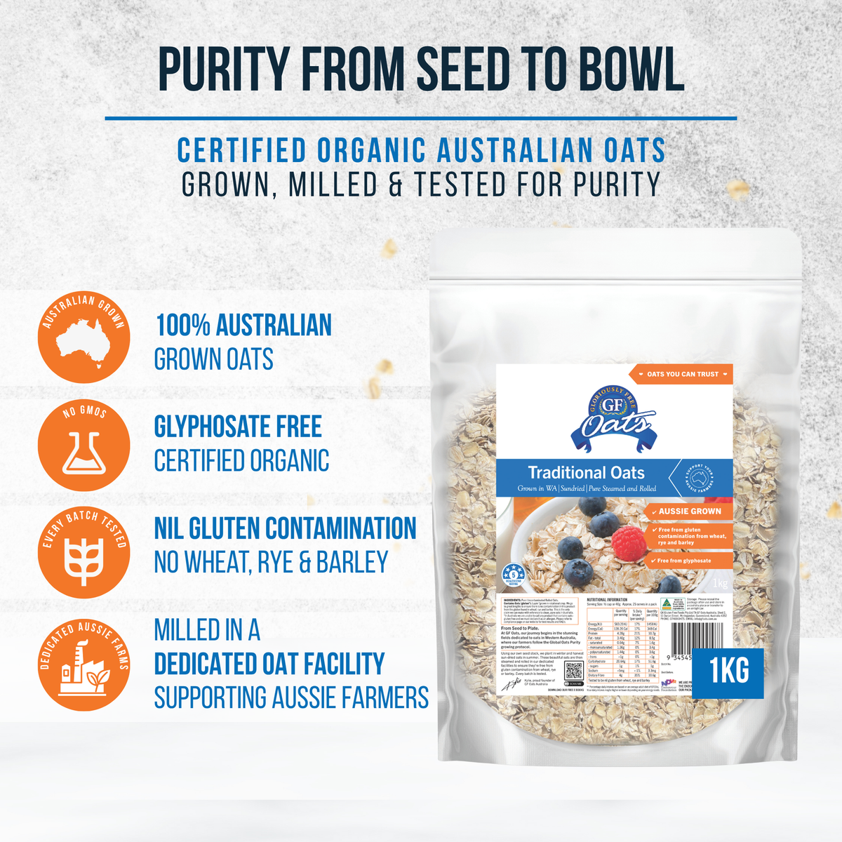 Gloriously Free Traditional Oats 500g additonal infromation