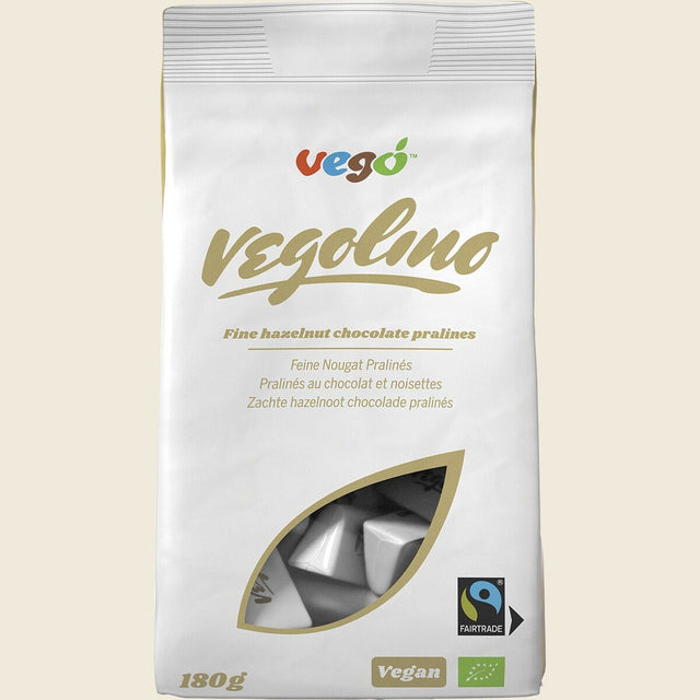 Vego Vegolino Fine Nougat Pralines 180g Front