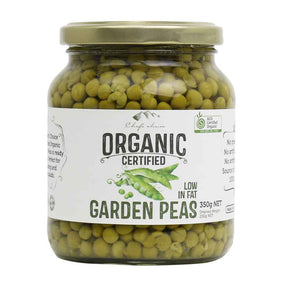 Chef’s Choice Certified Organic Garden Peas 350g front