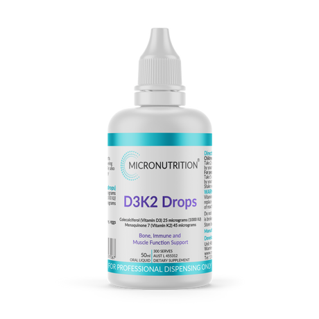 Micronutrition Vitamin D3 and K2 drops 50ml Front