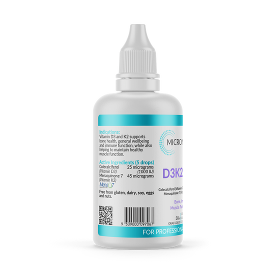 Micronutrition Vitamin D3 and K2 drops 50ml Side