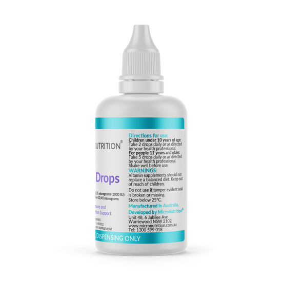 Micronutrition Vitamin D3 and K2 drops 50ml Back
