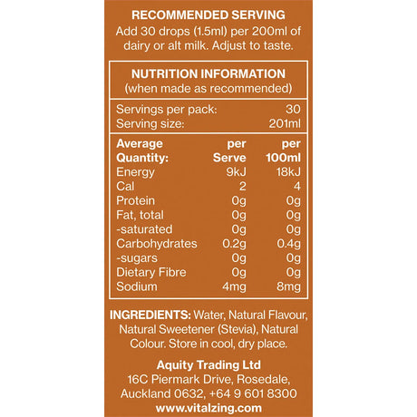 Vital Zing Milk Drops Caramel 40ml