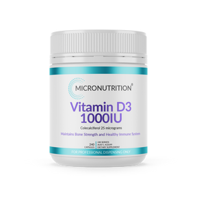 Micronutrition Vitamin D3 1000IU 240 Vege Caps Front
