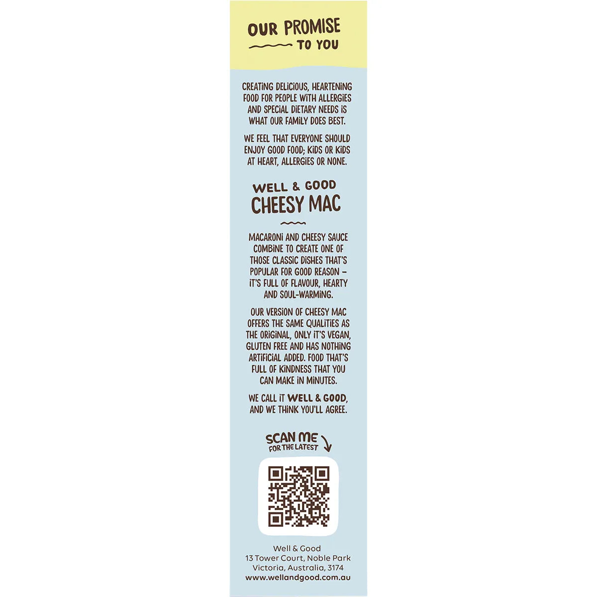 Well & Good Cheesy Mac Traditional Cheddar Flavour 110g