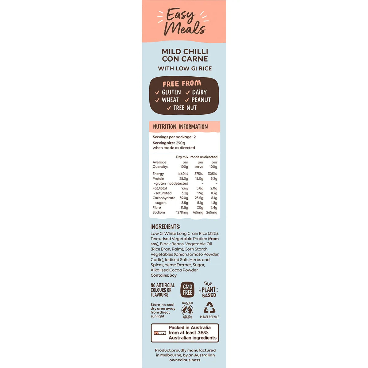 Well & Good Mild Chilli Con Carne with Low GI Rice 120g