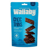 Wallaby Chocolate Thins Almond Sea Salt 80g Front
