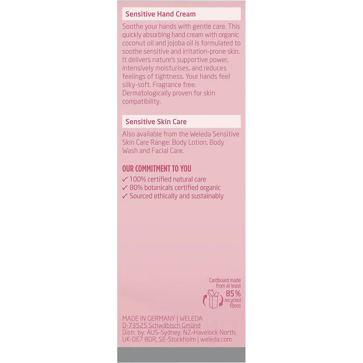 Weleda Sensitive Skin Hand Cream 50ml