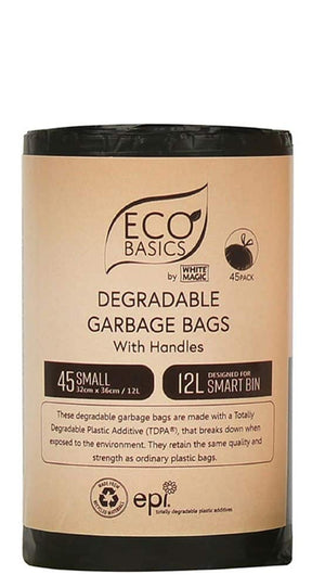 Eco Basics Recycled Garbage Bin Bags 12L – Small 45 Bags/Roll Front
