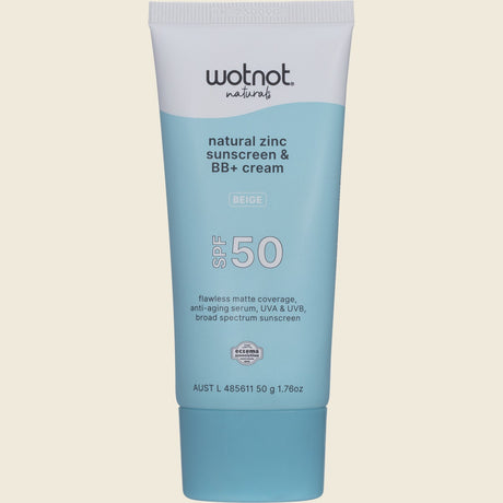 Wotnot Natural Zinc Sunscreen & BB+ Cream SPF 50 Beige 50g