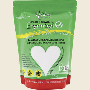 Nirvana Organics Erythritol Pure Organic 1.5kg Front