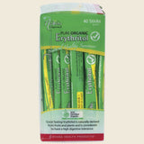 Nirvana Organics Erythritol Pure Organic Sticks 40 x 4g Side Left