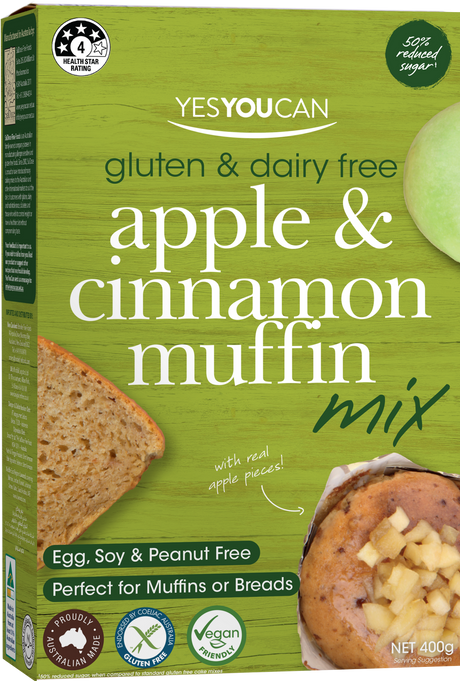 YesYouCan Artisan Apple & Cinnamon Muffin Mix Gluten Free 400g
