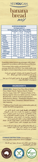 YesYouCan Banana Bread Mix Gluten Free 400g