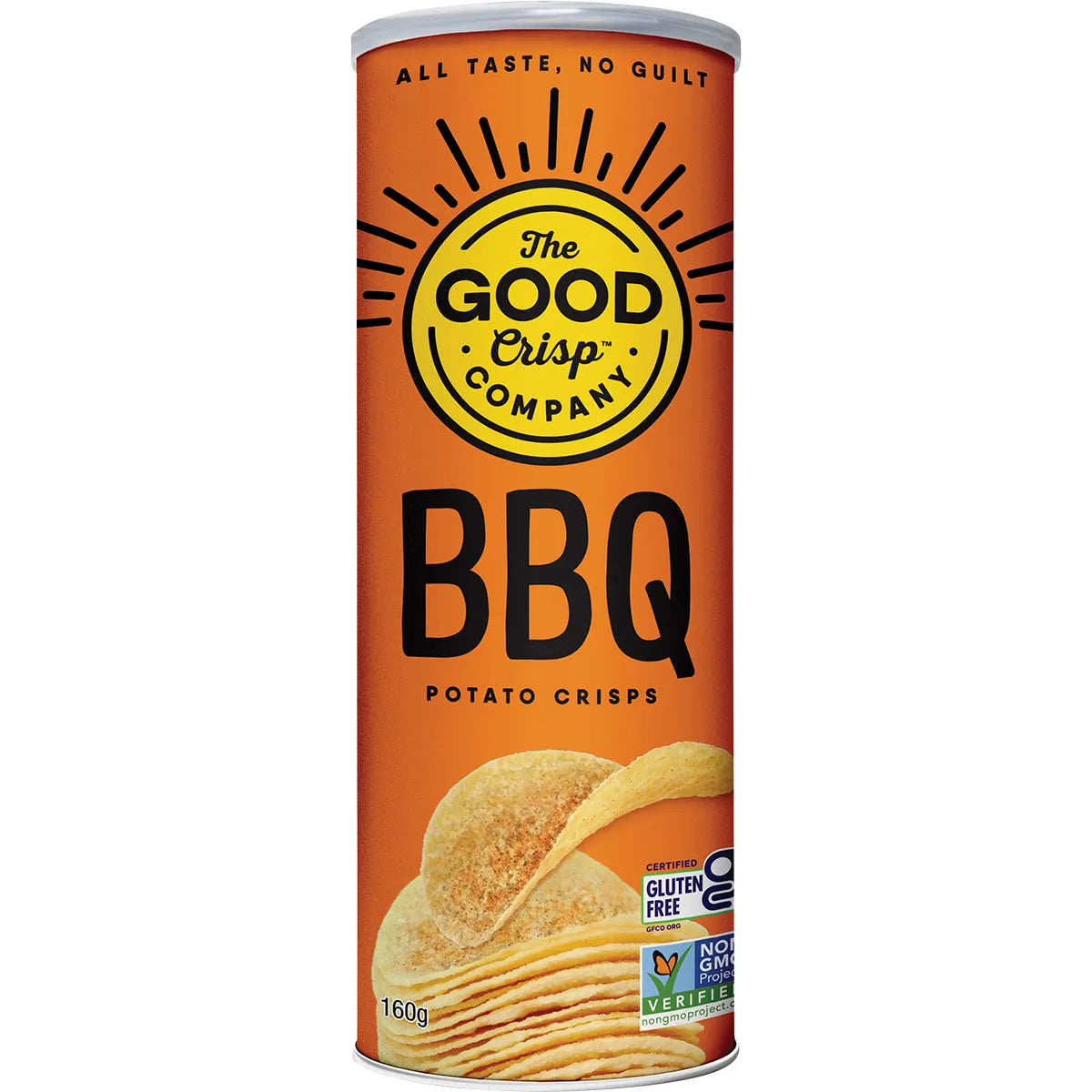 The Good Crisp Company Potato Crisps Classic BBQ 160g x 8