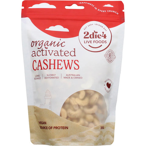 2die4 Live Foods Activated Organic Cashews 300g