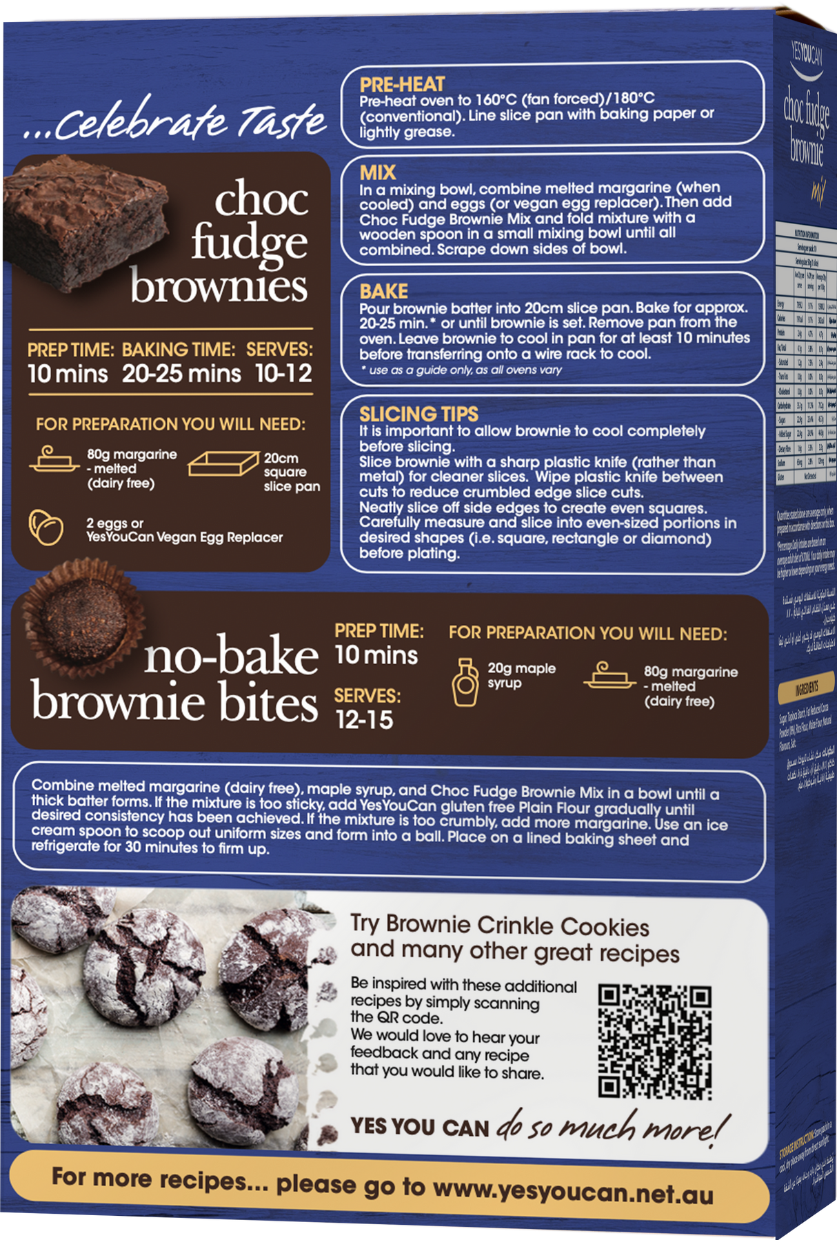 YesYouCan Choc Fudge Brownie Mix Gluten Free 400g