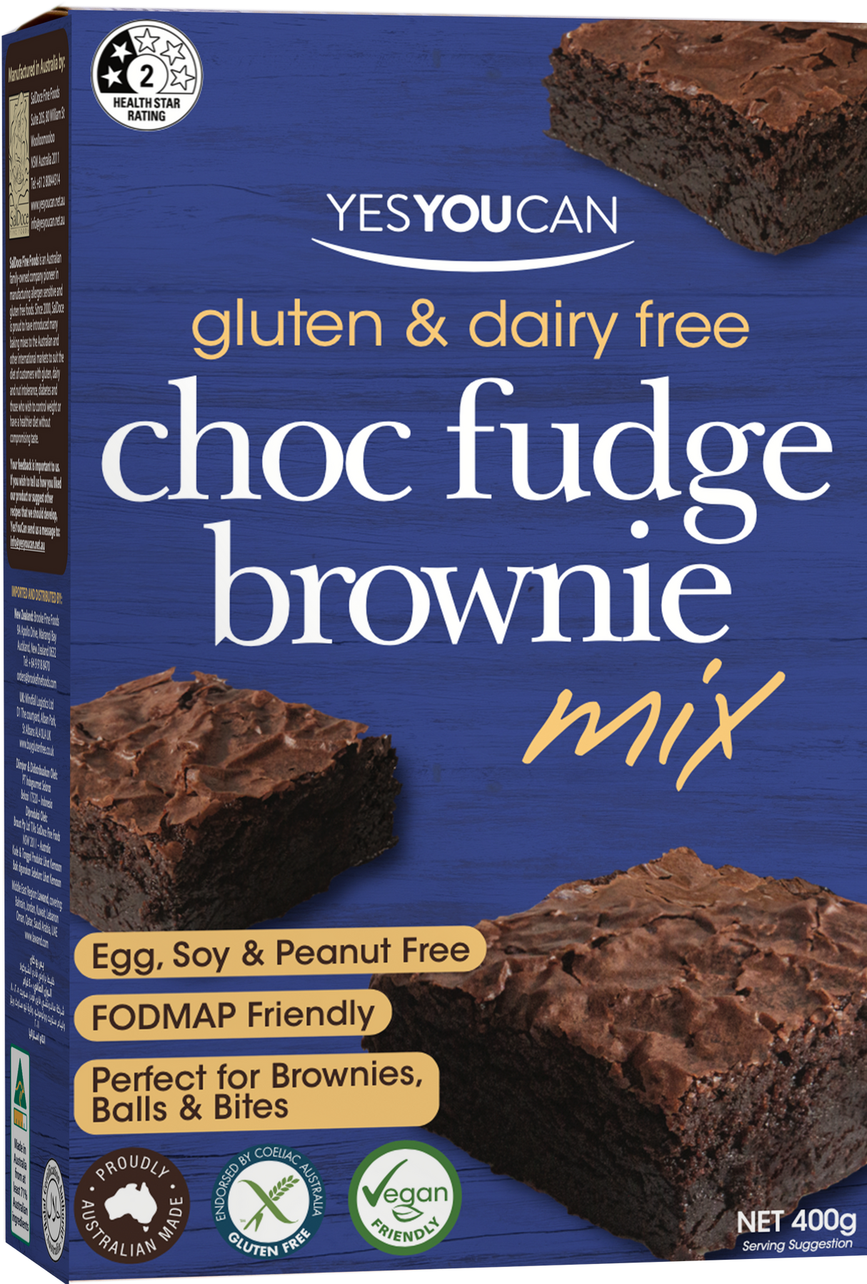 YesYouCan Choc Fudge Brownie Mix Gluten Free 400g