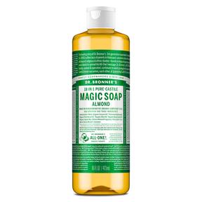 Dr. Bronner's Pure-Castile Magic Soap Liquid (18-In-1) Almond 473mL Front