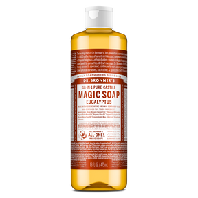Dr. Bronner's Pure-Castile Magic Soap Liquid (18-In-1) Eucalyptus 473mL Front