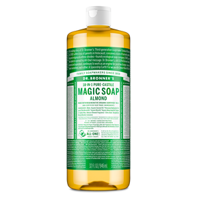Dr. Bronner's Pure-Castile Magic Soap Liquid (18-In-1) Almond 946mL Front