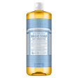 Dr. Bronner's Pure-Castile Magic Soap Liquid (18-In-1) Baby Unscented 946mL Front