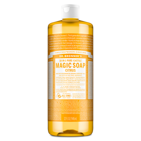 Dr. Bronner's Pure-Castile Magic Soap Liquid (18-In-1) Citrus 946mL Front