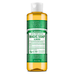 Dr. Bronner's Pure-Castile Magic Soap Liquid (18-In-1) Almond 237mL Front