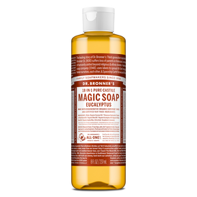 Dr. Bronner's Pure-Castile Magic Soap Liquid (18-In-1) Eucalyptus 237mL Front