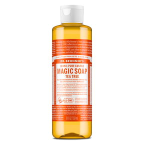 Dr. Bronner's Pure-Castile Magic Soap Liquid (18-In-1) Tea Tree 237mL Front