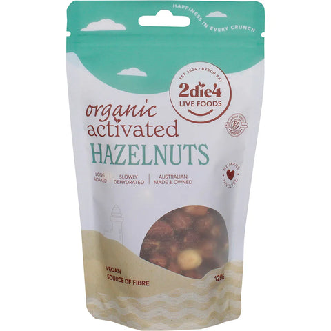 2die4 Live Foods Activated Organic Hazelnuts 120g