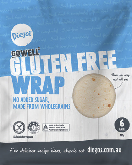 Diego’s GoWell Gluten Free Wraps 360g x 6-pack Front