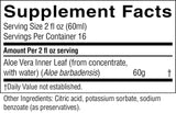 Natures Sunshine Organic Aloe Vera Juice 946ml Supplement Facts