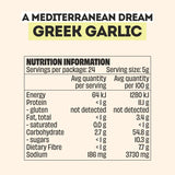 Mingle Greek Garlic All Natural Seasoning 120g Nutritional Information